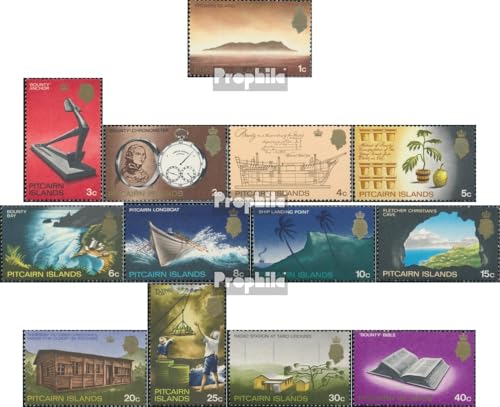 Prophila Collection Pitcairn 97-109 (kompl.Ausg.) Jahrgang 1969 komplett postfrisch ** MNH 1969 Gegenstände der Bounty (Briefmarken für Sammler) Seefahrt/Schiffe
