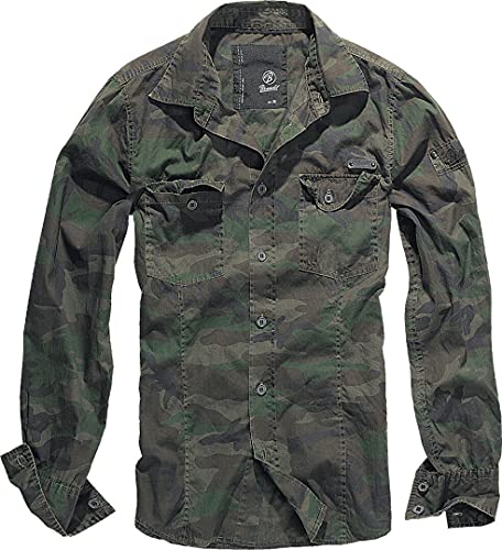 Brandit Shirt slim MEN woodland Gr. XL Art. 4005-10-XL