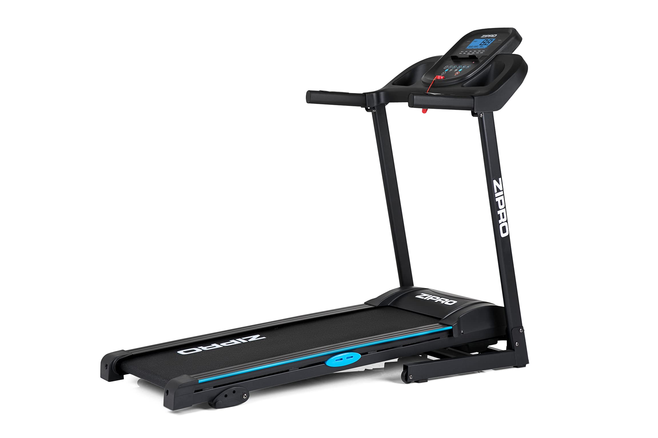 Zipro Laufband mit Steigung Tekno, Treadmill für Zuhause bis 14km/h, Walking Pad 120kg, Laufgerät 1.5-2.5 PS Motor, Steigung, LCD Display, Holder