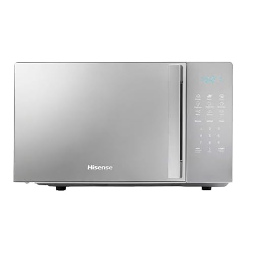 Hisense H20MOMSS4H Mikrowelle, 20 l, Drehteller, 5 Leistungsstufen, Eco-Modus, Kochtimer, Innenbeleuchtung, Spiegel