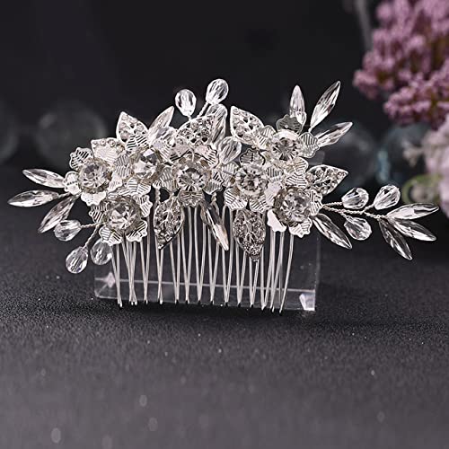 Haarkamm mit Blume, Brautschmuck, Hochzeits-Haarschmuck, elegante Perlen, Haarkamm für Damen, Haarschmuck, H303
