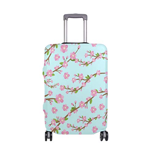 LUNLUMO Suicase Abdeckung für Gepäck, Kirschblüten-Design, nur Abdeckung, 1, M 22-24 in