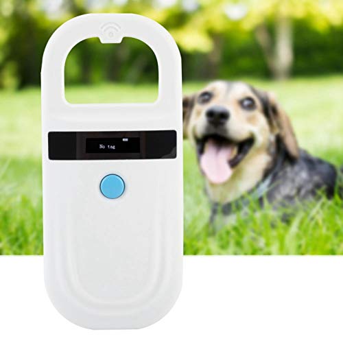 Qinlorgo Handheld Pet Reader, wiederaufladbarer Tier Chip ID Scanner Mikrochip Scanner Haustier Tag Scanner