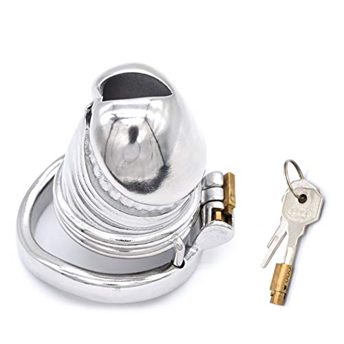 45mm Stainless Steel Metal Male Chastity Device Lock Shackle Dildo Cage Ring Underwear Adult Bondage Game Erotic BDSM Sex Toys for Men