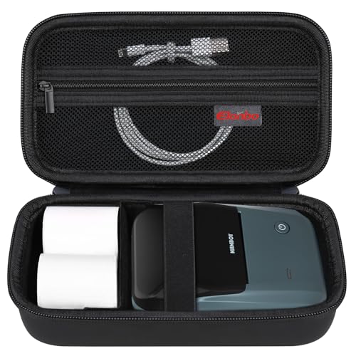 Elonbo Tragetasche für NIIMBOT B1 Etikettendruckermaschine, tragbare Mini-Bluetooth-Etikettendrucker-Reisetasche, kleiner Handheld-Etikettierer-Aufbewahrungshalter, Netztasche passend für
