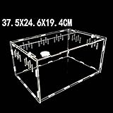 Schildkrötenpanzer Transparente Acrylreptilienbox for Spinnen Schildkröte Echsenzüchtungsinsektenbox Lüftungsschlitze Schälen Kleiner Haustier -Terrarium für drinnen und draußen ( Color : Large )