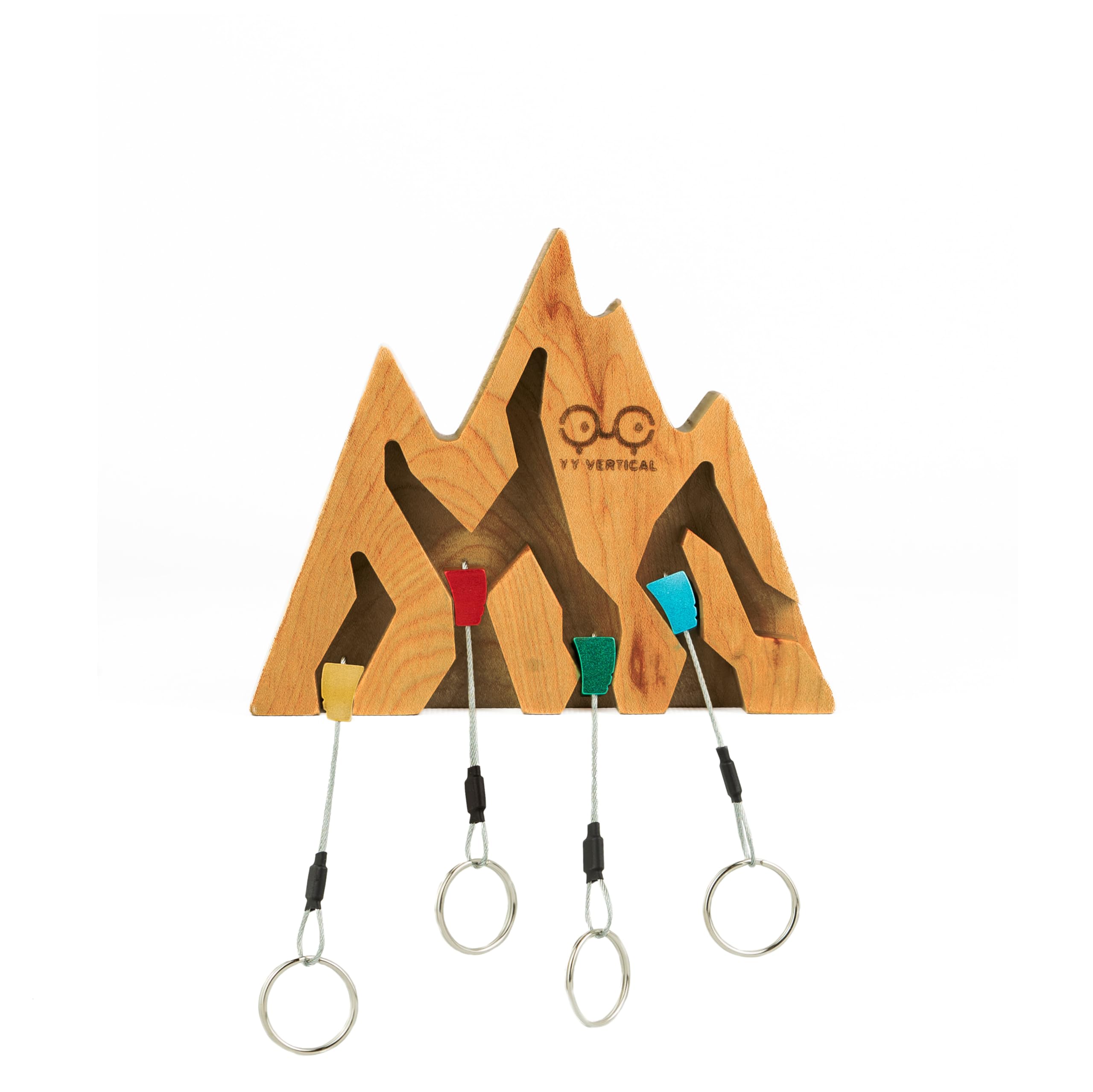 YY Vertical Mountain Decor Schlüsselhalter aus Kirschholz, klettern Sie jede Bergwanddekoration