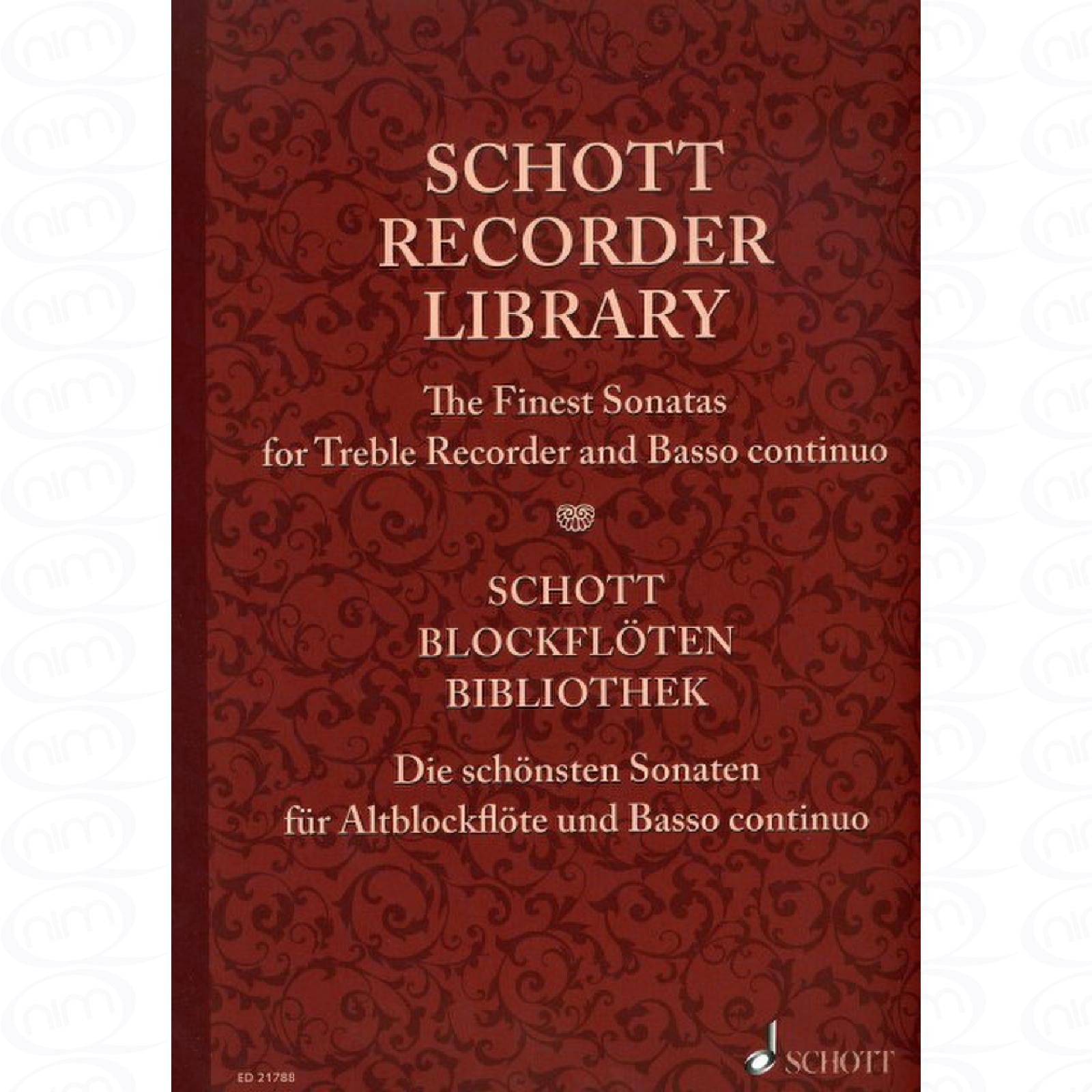 Schott Blockfloeten Bibliothek - arrangiert für Altblockflöte - Basso Continuo [Noten/Sheetmusic]