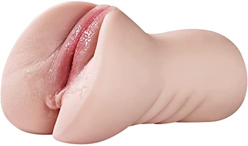 Fly love Realistische Mastubrator Manuelle Cup-Masturbatoren mit 3D Doppelkanal kompakt Vagina Klitoris Anal Erotik Sexspielzeug für Männer Masturbieren Mann