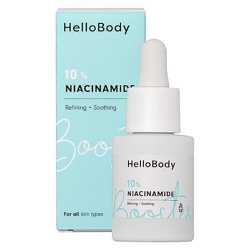 HelloBody 10% Niacinamide Booster (15 ml) – Niacinamide Serum Gesicht – verfeinerndes und ausgleichendes Gesichtsserum – die Anti-Stress Gesichtspflege für deine Haut