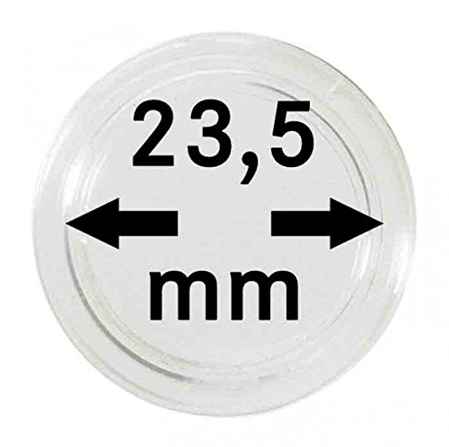 Lindner Münzkapseln für Münzen Ø 14 - 50 mm. Zur Wahl per 1, 5, 10, 100 Stück (23,5 mm - per 100)