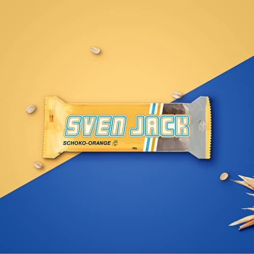 Sven Jack ( Energy Cake ) – Schoko-Orange 36x 65g (2,34kg) - Haferflocken Riegel mit langkettigen Kohlenhydraten, weniger Zucker & einzigartigem Geschmack – original Flapjack & Oat Meal Snack