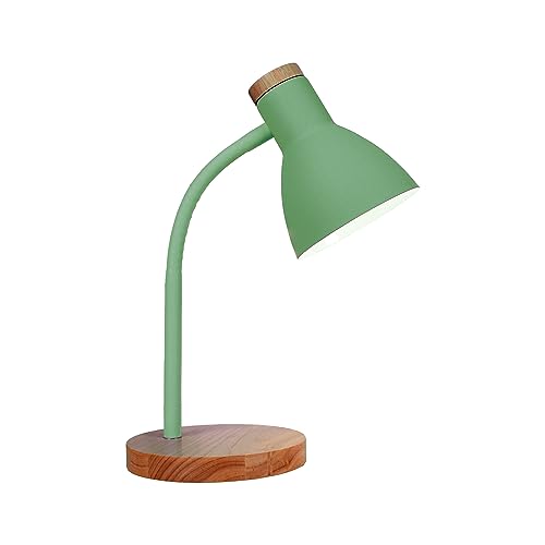 BEL AIR HOME - Schreibtischlampe ARGOS Serie, Holz, E-27 (GLÜHLAMPE NICHT ENTHALTEN) stilvolle Beleuchtung für dein Arbeitszimmer oder Büro (GRÜNE)