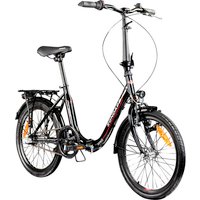 ZÜNDAPP ZF40 Klappfahrrad Erwachsene 20 Zoll Fahrrad 3 Gang Klapprad Damen Herren Shimano Schaltung City Bike Faltrad Fahrrad tiefer Einstieg Folding Bike Unisex (schwarz, 35,5 cm)