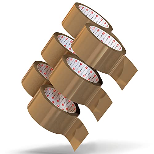 LILENO HOME Klebeband Braun 50mm x 66m [144 Rollen] leise abrollend - Paketklebeband Braun - Breites Packband als Packing Tape-Set - Braunes Paketband als Paket Klebeband