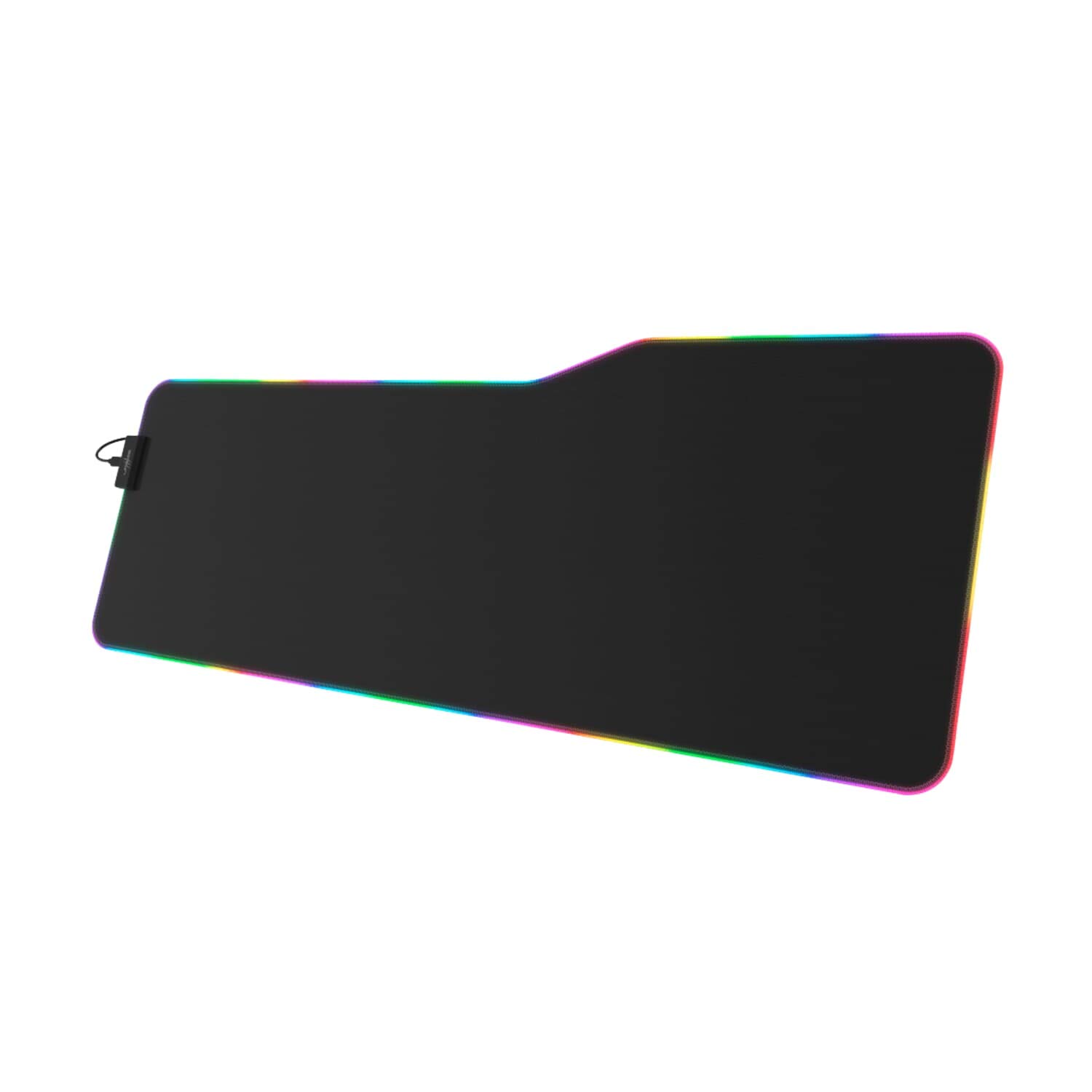 uRage Gaming-Mauspad “Rag Illuminated XXL”, schwarz, Anti-Rutsch-Beschichtung, Naturgummi, für Tastatur und Maus, inkl. LED-Beleuchtung, kabelgebunden, extra groß, 90 x 0,3 x 34 cm