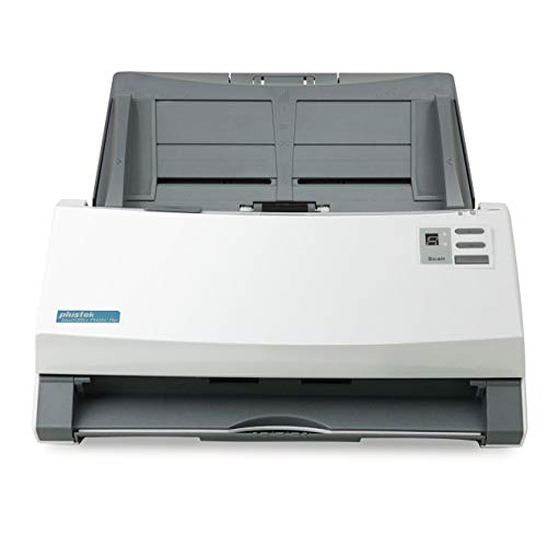 Plustek SmartOffice PS456U Plus Duplex Dokumentenscanner mit Ultraschall- Doppelblatterkennung (ADF, 600dpi, 80ppm)