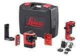 Leica Lino L6R – 3x360 Grad Linienlaser mit Li-Ion Akku, Ladegerät, innovativem magnetischem Adapter und Wandhalterung im Koffer (roter Laser, Arbeitsbereich: 25 m)