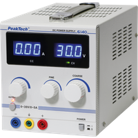 PeakTech Digtial Labornetzteil - Labornetzgerät 0-30V / 0-5A DC, stabilisiert, linear regelbar, 1 Stück, P 6140