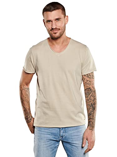 emilio adani Herren Herren T-Shirt Regular, 35056, 35056, Braunbeige in Größe XL