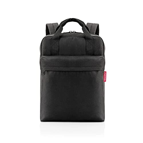 reisenthel allday Backpack M EJ7003 Black - Rucksack aus recycelten PET-Flaschen mit 15l Volumen - Hochwertig und bequem - B 30 x H 39 x T 13 cm