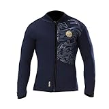 PAWHIT Neoprenanzug Top 5 mm Lange Ärmel Thermo-Neoprenanzug Jacke für Herren und Frauen M Schwarz