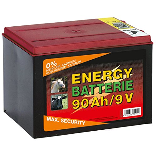 Kerbl 9V Zink - Kohle Batterie für Weidezaungeräte, Trockenbatterie, 90 Ah