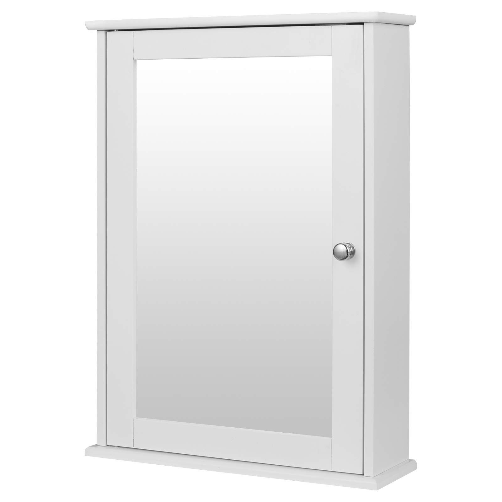 eSituro SBP0027 Spiegelschrank Badspiegel Hängeschrank mit Türen Wandschrank Badschrank Weiß BHT ca: 42x58,5x12cm