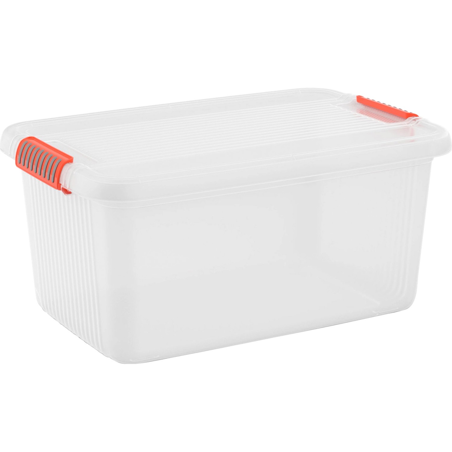 KIS Aufbewahrungsbox K Latch Box 43 Liter in transparent-orange, Plastik, 59x39x28 cm