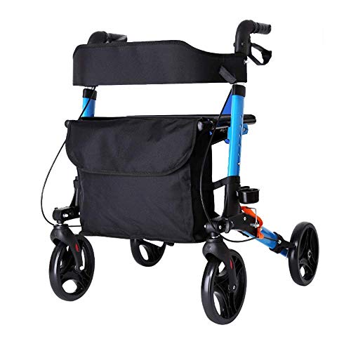 Rollator s Rollator Folding Rollator ，4 Wheels Medical Rolling with Seat and Storage Bags Mobility Aid for Adult for Seniors