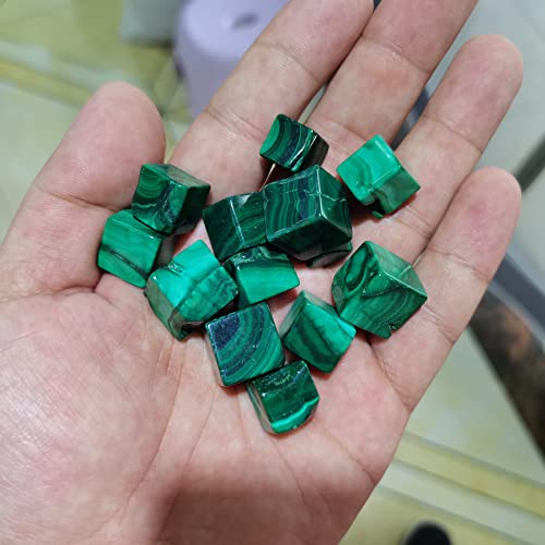 MIUXE Malachit-Kristalle 100 g Natürliche Malachit-Trommelsteine ​​Polierter Eiswürfelstein Reiki-Stein als Geschenk (Size : 50g) ZAOQINIYIN (Size : 100g)