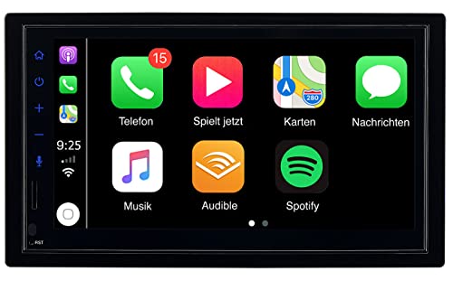 Creasono MP3-Autoradio: 2-DIN-Autoradio mit Apple CarPlay, DAB+, Freisprecher, 17,1-cm-Display (Touchscreen-Autoradio)