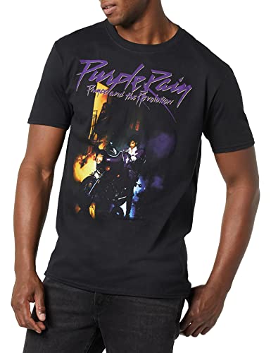 Prince Unisex-Erwachsene Purple Rain T-Shirt, schwarz, Klein