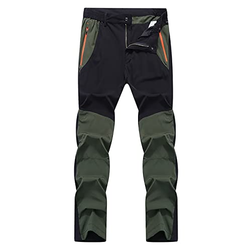 G&F Herren Wanderhose Wasserdicht Trekkinghose mit Multi Taschen Schnelltrocknend Arbeitshose Atmungsaktiv (Size:4XL,Color:C)
