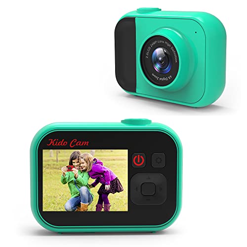 SLuB Kinder Spielzeug Kamera Kinder High Definition Digitalkamera Mini Selfie Kamera 2 Zoll IPS HD Bildschirm 32G TF Karte USB Aufladen Geeignet für Kinder (Grün)