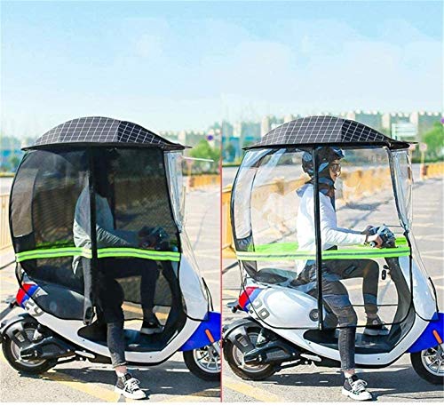 PoJu Universal Auto Motorroller Regenschirm Mobilität Sonnenschutz Regen Abdeckung Wasserdicht, Roller Klappen Mobilität Roller Baldachin (Color : Green, Size : Transparent)
