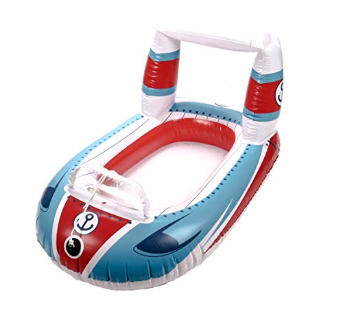 Bestway Mini Schlauchboot für Kinder aufblasbar, Sicherheitsventil, Länge ca. 104 cm, Design Raumgleiter (Motorboot)