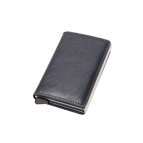 AQQWWER Herren Geldbörse Männer Geldbörse PU. Leder Kurze Brieftaschen Männliche multifunktionale männliche Geldbörse Münze Taschenkartenhalter (Color : Blue)