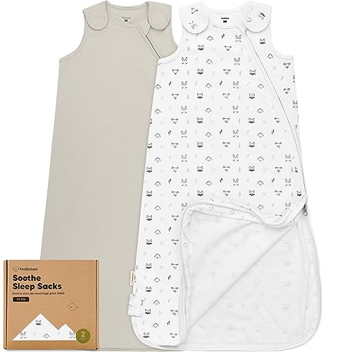 2er-Pack Bio-Schlafsäcke 100% Baumwolle – Babyschlafsack, tragbare Babydecke, Schlafsack für Babys, Pucksack für Kleinkinder, Neugeborene, Säuglingsschlafsack, Mädchen, Junge (Nordic, M)