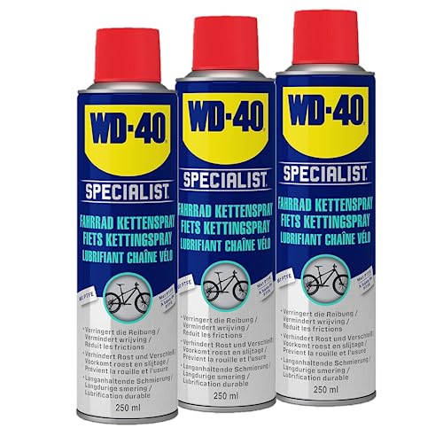 WD-40 Specialist Fahrrad Kettenspray 3x250 ml, Kettenpflege, Kettenreiniger