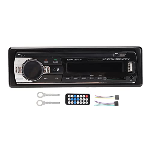 Tatiy Multimedia Autoradio Receiver, Autoradio mit Fernbedienung, LED-Display, Dual BT Anschluss, Freisprecheinrichtung, USB2.0, CD Autoradio, Unterstützt MP3, WMA, WAV für Musikwiedergabe