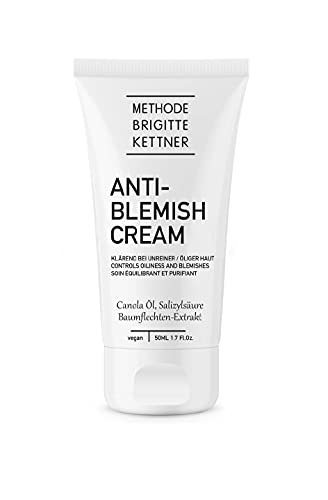 anti-blemish cream 1 x 50ml - reparierende Gesichtspflege für die ölige, großporige und unreine Haut mit Salicylsäure, Baumflechtenextrakt und Vitamin E