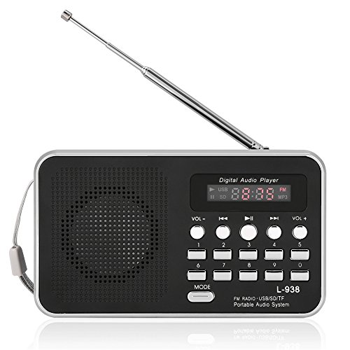 Portable Radio Digital Radio Tragbare HiFi Musik Lautsprecher Unterstützung FM Radio TF SD Karte USB AUX w/Display Welt Universal FM 87.5-108