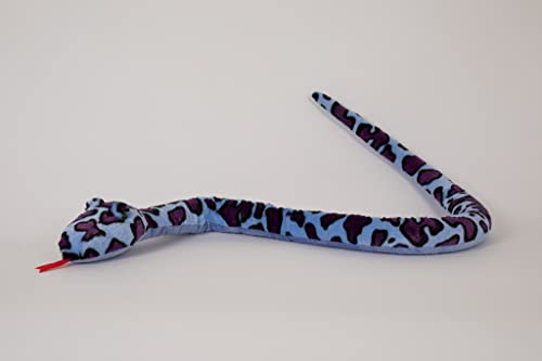 Trigon Stofftier Schlange 150 cm, blau lila, Kuscheltier Plüschtier Schlangen