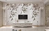 Benutzerdefinierte 3D-Tapete elegante europäische geschnitzte TV-Hintergrundwand Wohnzimmer Schlafzimmer Hintergrund Wandbild Tapete 3D 140x100cm