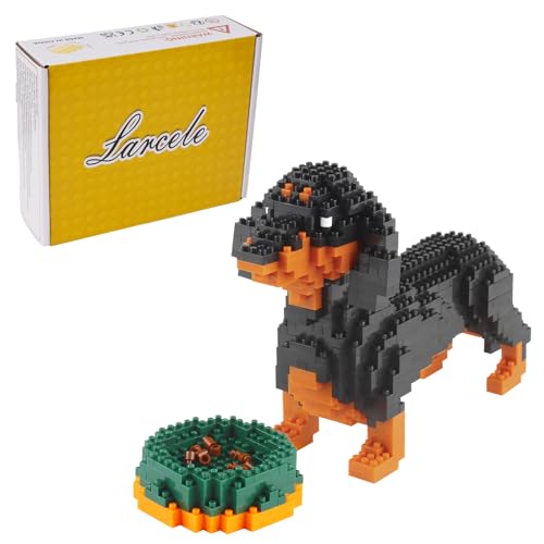 Larcele Mini Hund Bausteine Spielzeug Bricks Haustier Bauen Bauklötze,898 Stücke KLJM-02 (Dackel) Mehrweg