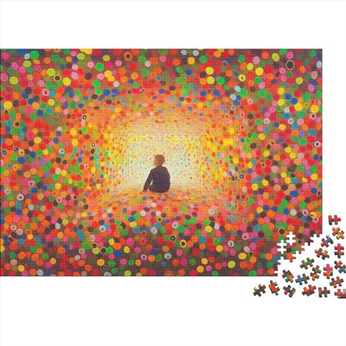 Puzzle „Kleiner Junge in Einer bunten Welt“, 1000 Teile, lustiges Spielzeug für Erwachsene, Intellektuelles Spiel, Bildungsspiel, Heimdekoration, Intelligenz, 1000 Teile (75 x 50 cm)