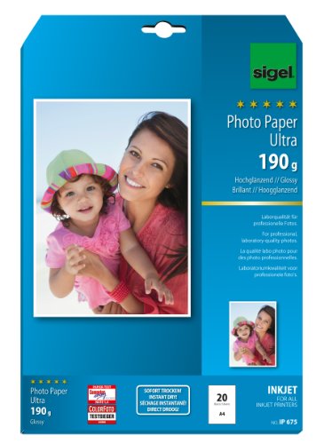 sigel Ultra-Foto-Papier, DIN A4, hochglänzend, 190 g/qm