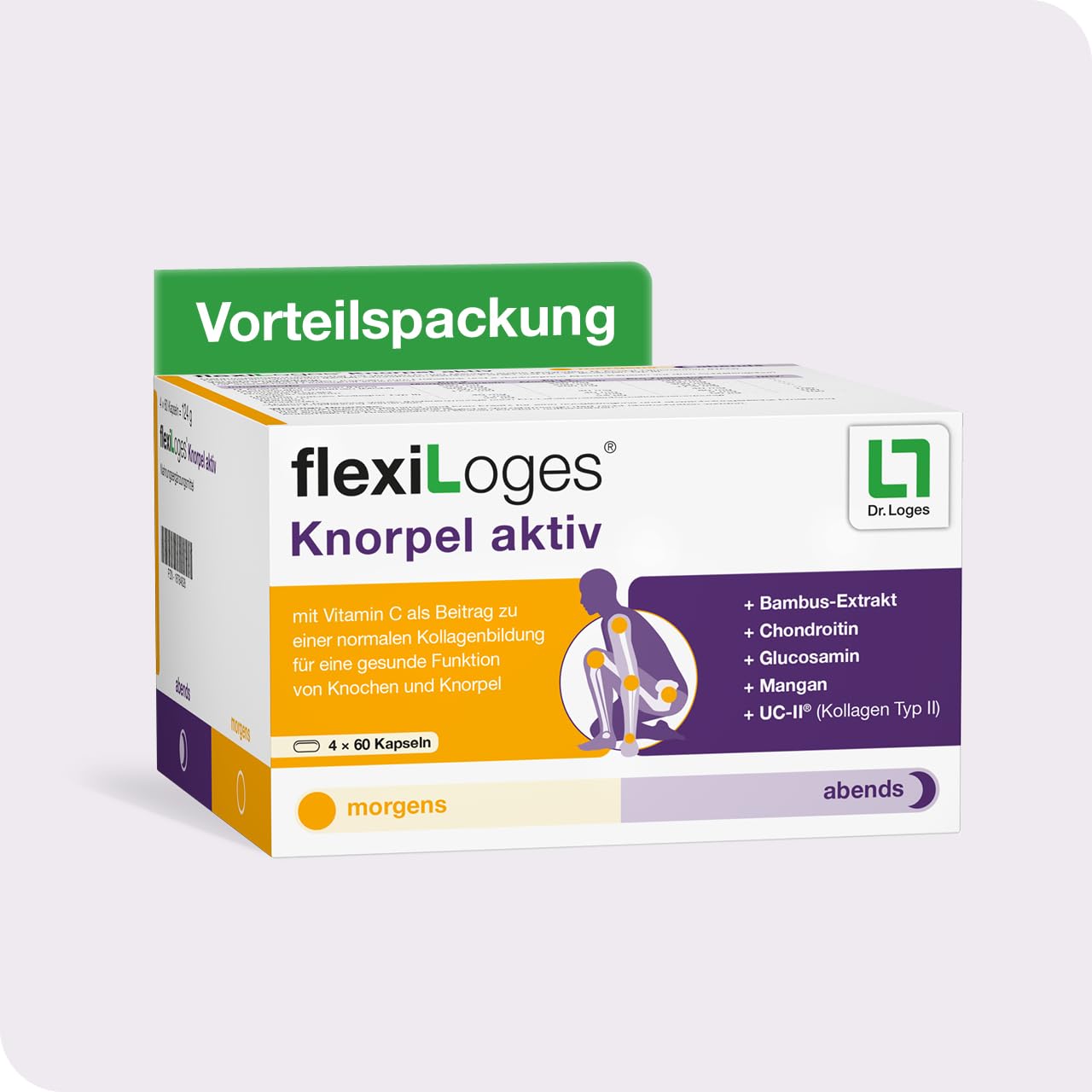 flexiLoges® Knorpel aktiv - 240 Kapseln - Abgestimmtes Nährstoffkonzept für eine gesunde Funktion der Gelenke