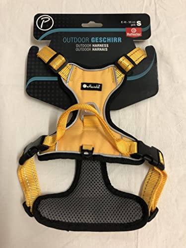 Petlando Mesh-Outdoor Geschirr gelb mit Reflektorstreifen S (Brustumfang46-56cm)